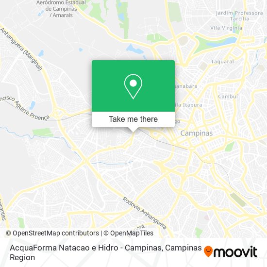 AcquaForma Natacao e Hidro - Campinas map