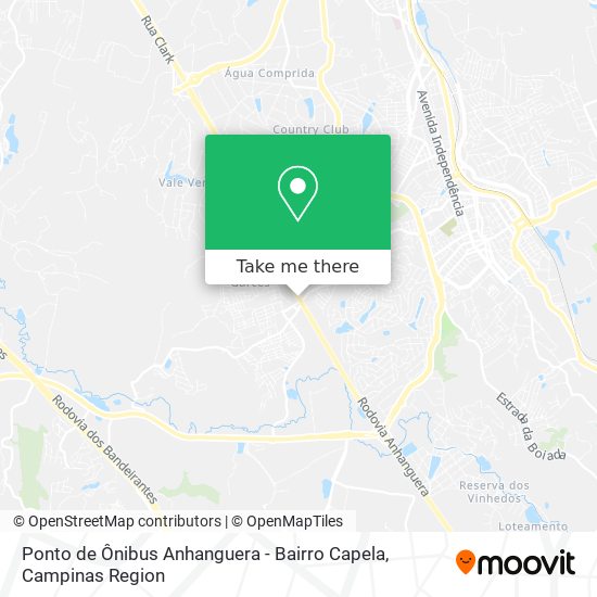 Ponto de Ônibus Anhanguera - Bairro Capela map