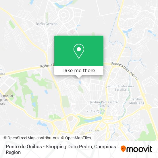 Ponto de Ônibus - Shopping Dom Pedro map