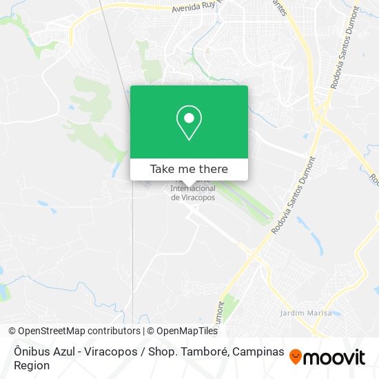 Mapa Ônibus Azul - Viracopos / Shop. Tamboré