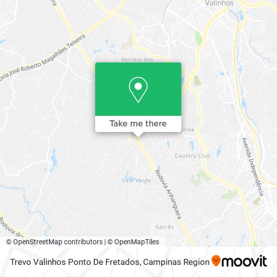 Trevo Valinhos Ponto De Fretados map