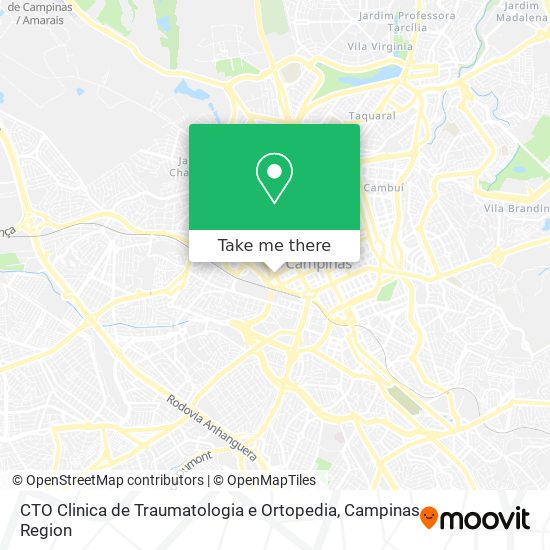 Mapa CTO Clinica de Traumatologia e Ortopedia