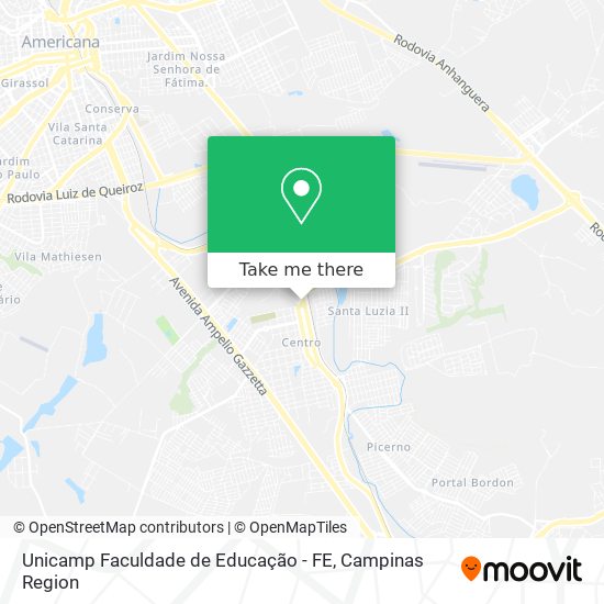 Mapa Unicamp Faculdade de Educação - FE