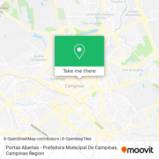 Portas Abertas - Prefeitura Municipal De Campinas map