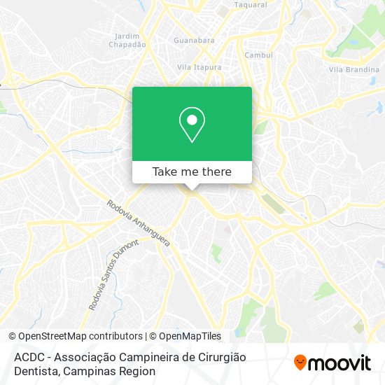 Mapa ACDC - Associação Campineira de Cirurgião Dentista