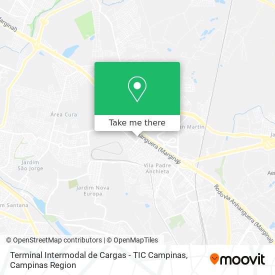 Terminal Intermodal de Cargas - TIC Campinas map
