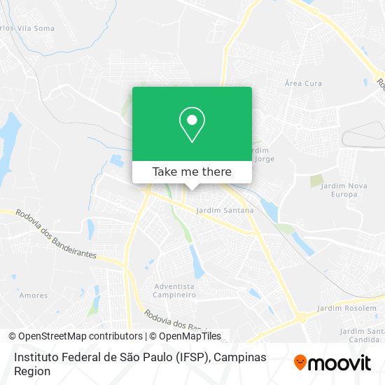 Mapa Instituto Federal de São Paulo (IFSP)