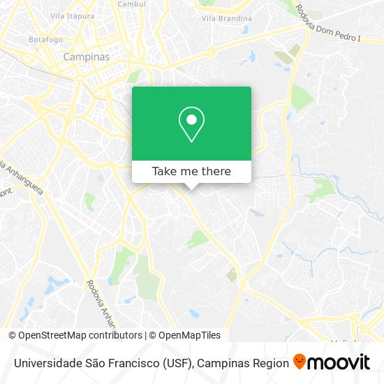 Mapa Universidade São Francisco (USF)