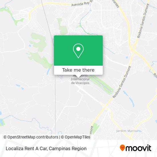 Localiza Rent A Car map