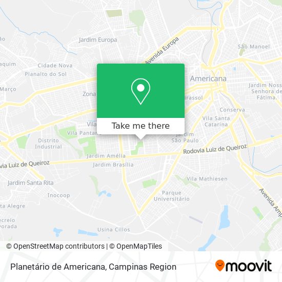 Planetário de Americana map