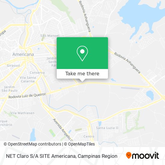 Mapa NET Claro S/A SITE Americana