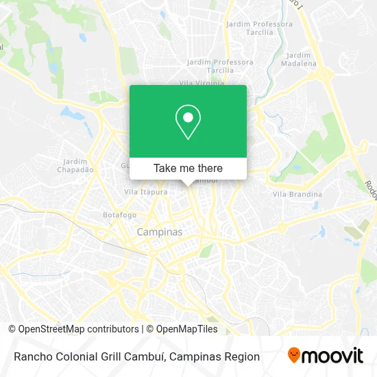 Rancho Colonial Grill Cambuí map