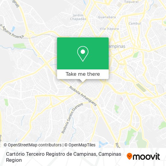 Mapa Cartório Terceiro Registro de Campinas