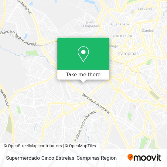 Mapa Supermercado Cinco Estrelas