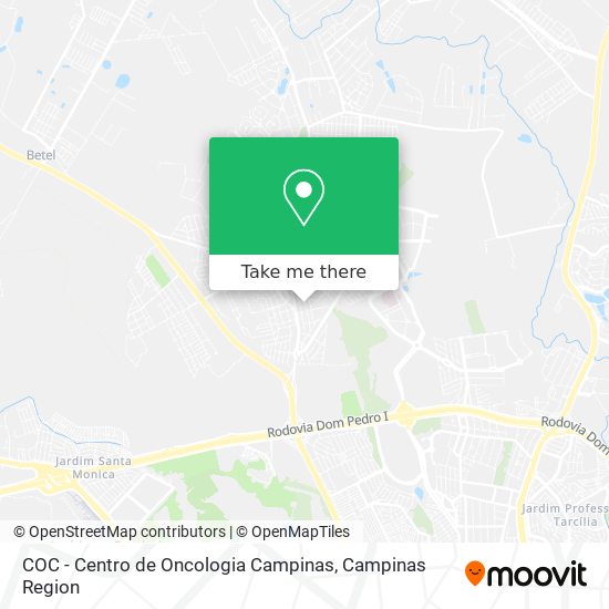 Mapa COC - Centro de Oncologia Campinas