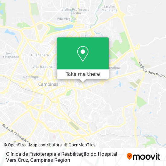 Clínica de Fisioterapia e Reabilitação do Hospital Vera Cruz map