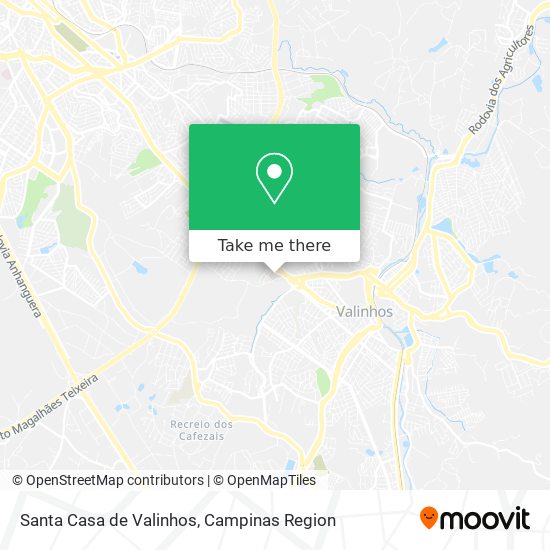 Mapa Santa Casa de Valinhos