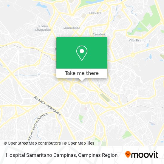 Hospital Samaritano Campinas map