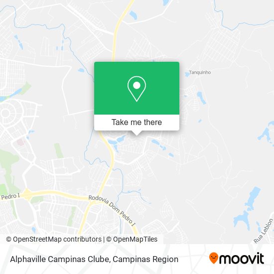 Alphaville Campinas Clube map