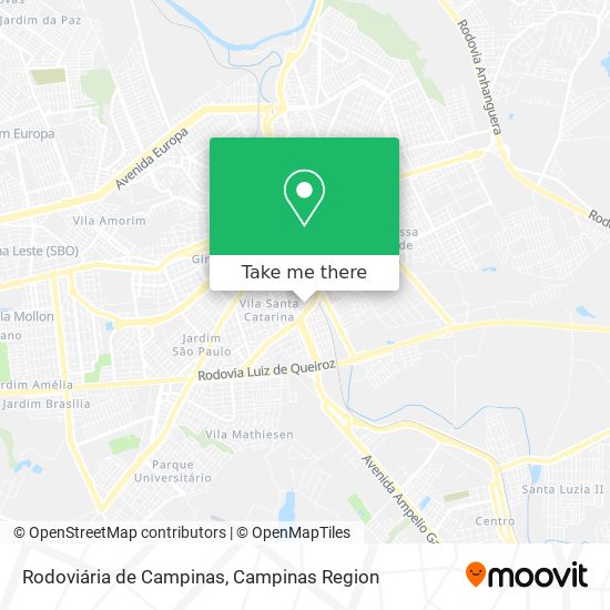 Mapa Rodoviária de Campinas