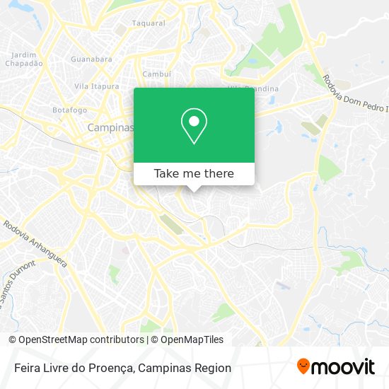 Mapa Feira Livre do Proença