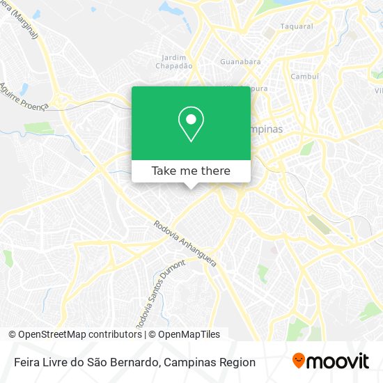 Mapa Feira Livre do São Bernardo