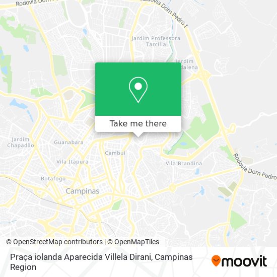 Mapa Praça iolanda Aparecida Villela Dirani