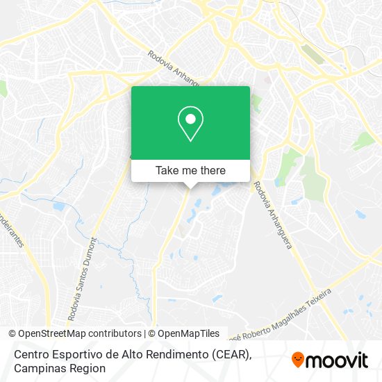 Mapa Centro Esportivo de Alto Rendimento (CEAR)
