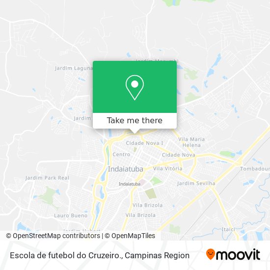 Escola de futebol do Cruzeiro. map
