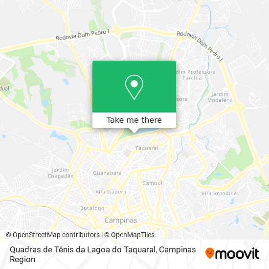 Quadras de Tênis da Lagoa do Taquaral map