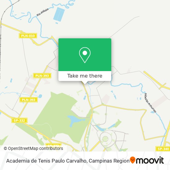 Mapa Academia de Tenis Paulo Carvalho