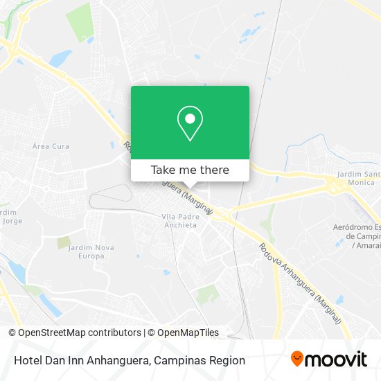 Hotel Dan Inn Anhanguera map