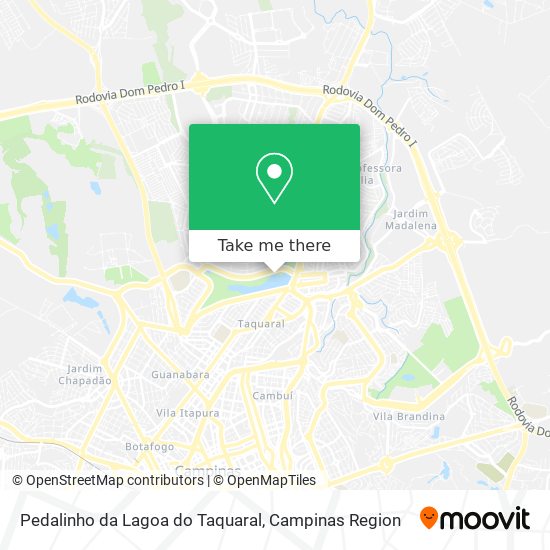 Mapa Pedalinho da Lagoa do Taquaral