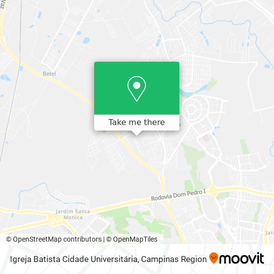 Igreja Batista Cidade Universitária map