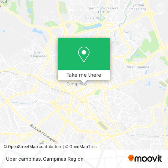 Mapa Uber campinas