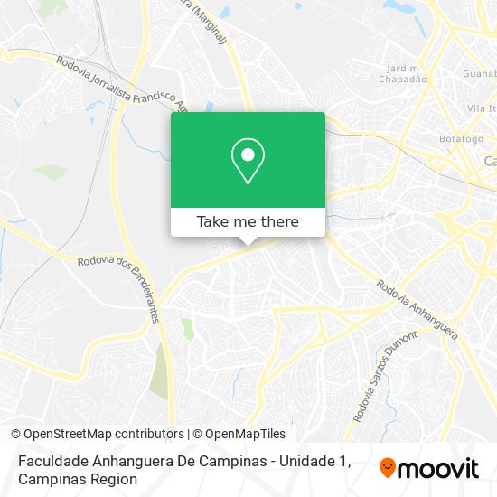 Mapa Faculdade Anhanguera De Campinas - Unidade 1