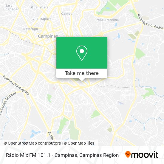 Mapa Rádio Mix FM 101.1 - Campinas