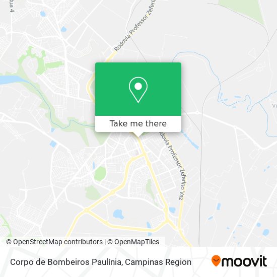 Corpo de Bombeiros Paulínia map