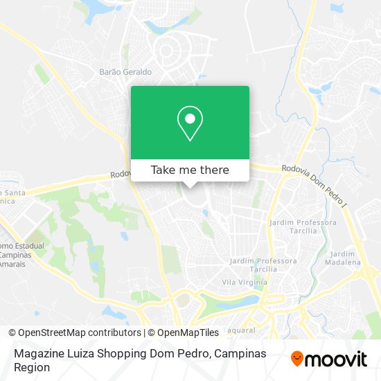 Magazine Luiza Shopping Dom Pedro map