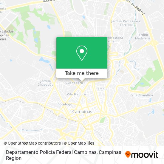 Departamento Policia Federal Campinas map