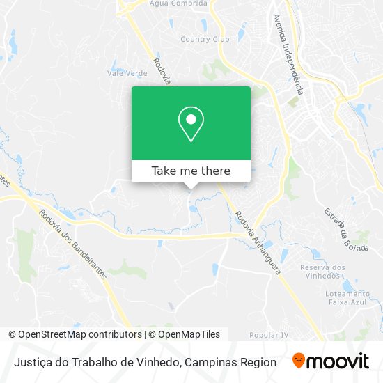 Justiça do Trabalho de Vinhedo map