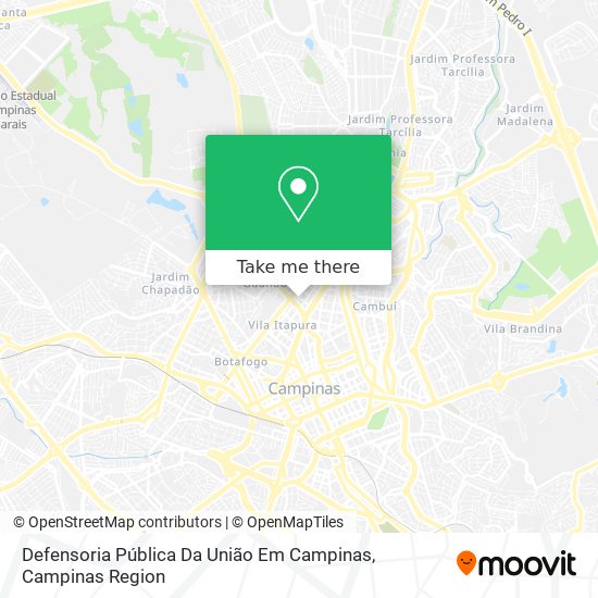 Defensoria Pública Da União Em Campinas map