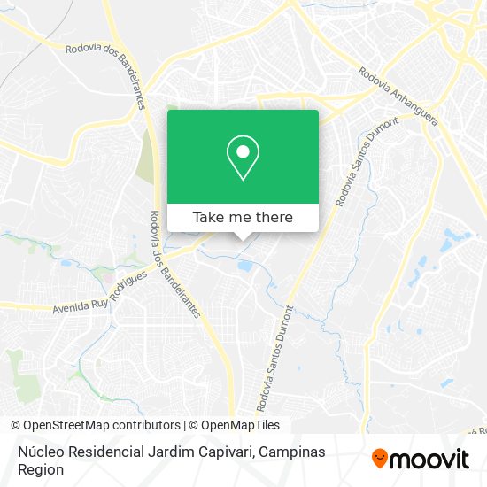 Mapa Núcleo Residencial Jardim Capivari