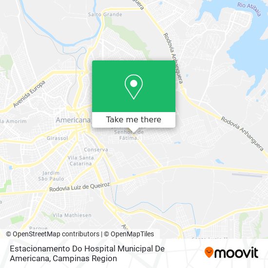 Estacionamento Do Hospital Municipal De Americana map