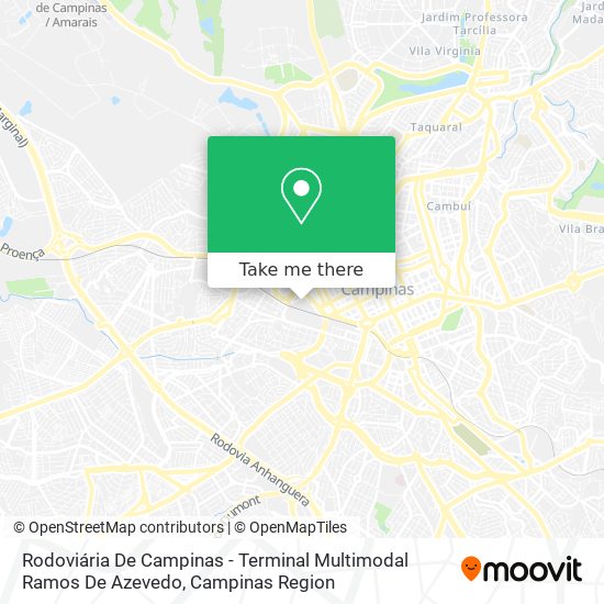 Mapa Rodoviária De Campinas - Terminal Multimodal Ramos De Azevedo