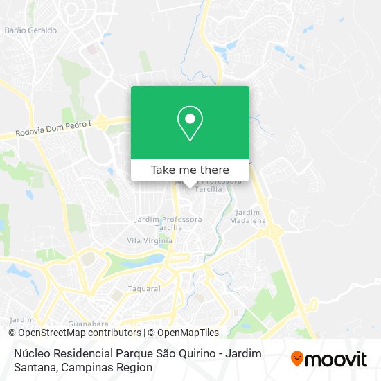 Núcleo Residencial Parque São Quirino - Jardim Santana map