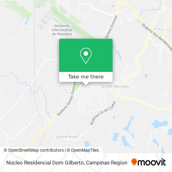 Mapa Núcleo Residencial Dom Gilberto