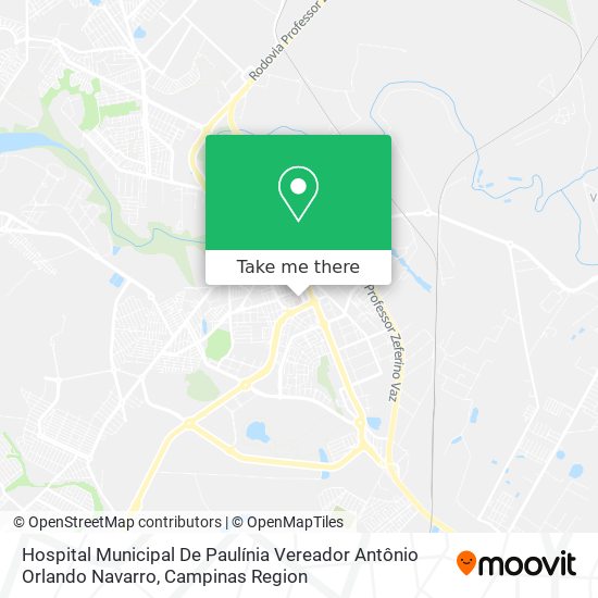 Hospital Municipal De Paulínia Vereador Antônio Orlando Navarro map
