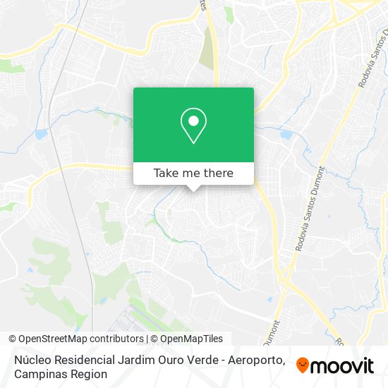 Núcleo Residencial Jardim Ouro Verde - Aeroporto map