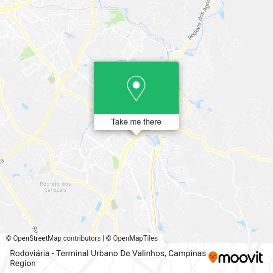 Rodoviária - Terminal Urbano De Valinhos map